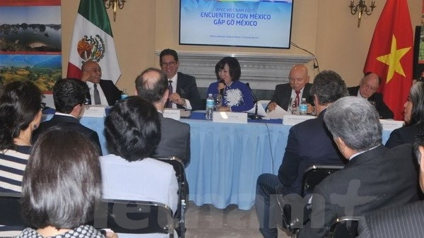 Vietnamese Ambassador to Mexico Le Linh Lan speaking at the conference (Credit: VNA)