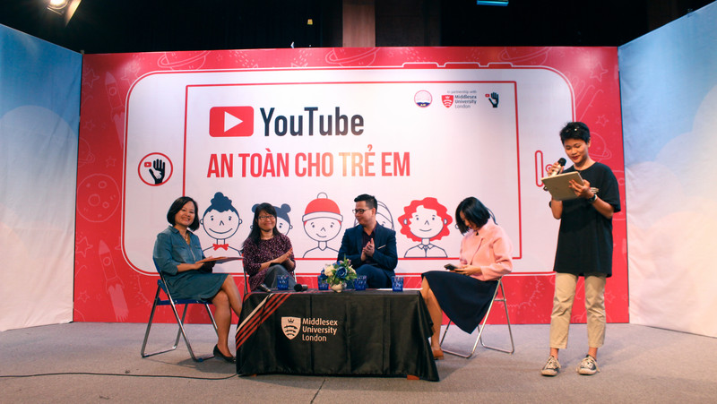 Students are practising the skills as a programme host.