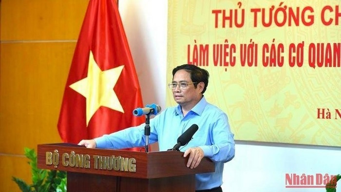 PM Pham Minh Chinh speaks at the event. (Photo: NDO)
