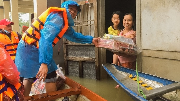Relief goods provided to flood victims in Hai Lang district, Quang Tri province. 