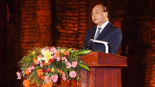 Prime Minister Nguyen Xuan Phuc speaking at the ceremony (Photo: VGP)