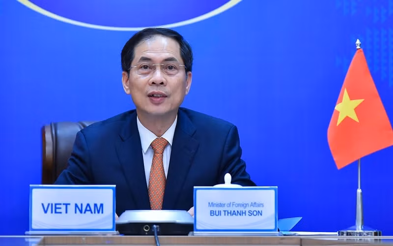 Foreign Minister Bui Thanh Son at the event (Photo: Ministry of Foreign Affairs)