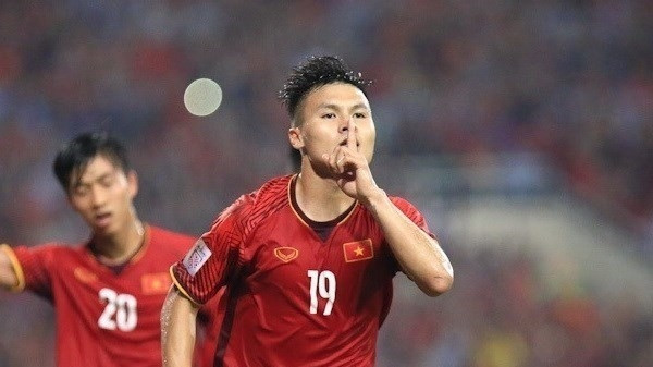 Nguyen Quang Hai (shirt No.19) (Source: VNA)