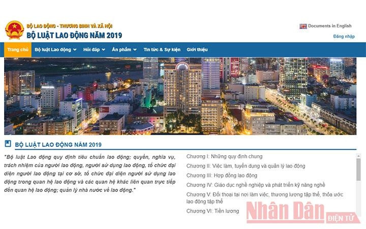 The website on the 2019 Labour Code was launched by the Ministry of Labour, Invalids and Social Affairs on January 4 