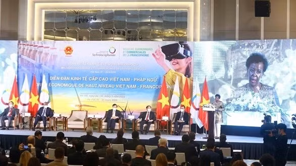 At the Vietnam-Francophone business forum (Photo: VNA)