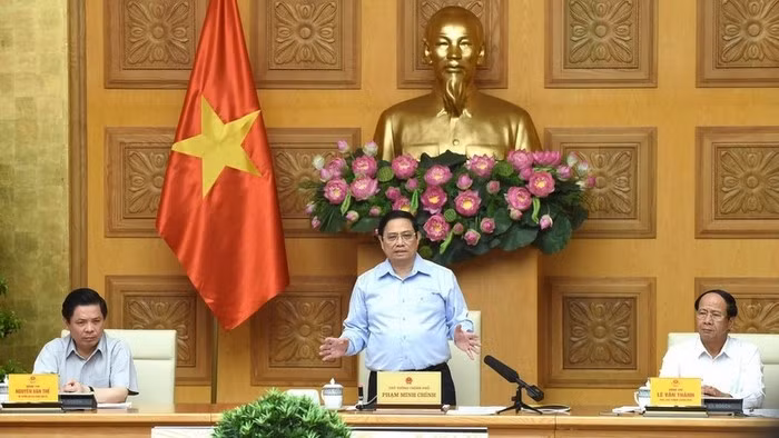 Prime Minister Pham Minh Chinh addresses the meeting (Photo: NDO)