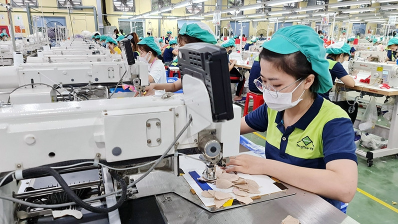 Workers at a factory of Inoflow Vina in Thai Binh Province (Photo: Mai Tu)