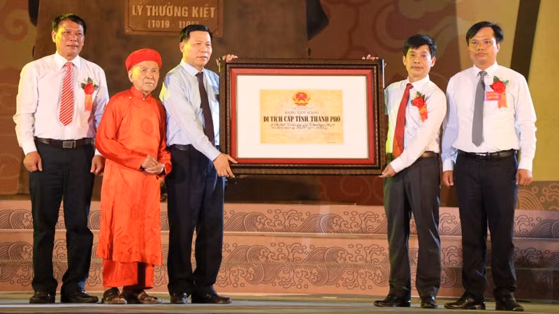 The ceremony to commemorate Ly Thuong Kiet in Bac Ninh province. (Photo: Bao Bac Ninh)