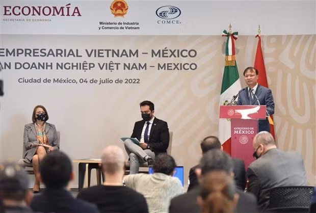 Deputy Minister of Industry and Trade Do Thang Hai speaks at the forum (Photo: VNA)