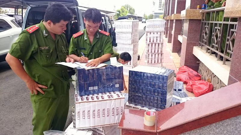 Contraband cigarettes seized in Ba Ria-Vung Tau.