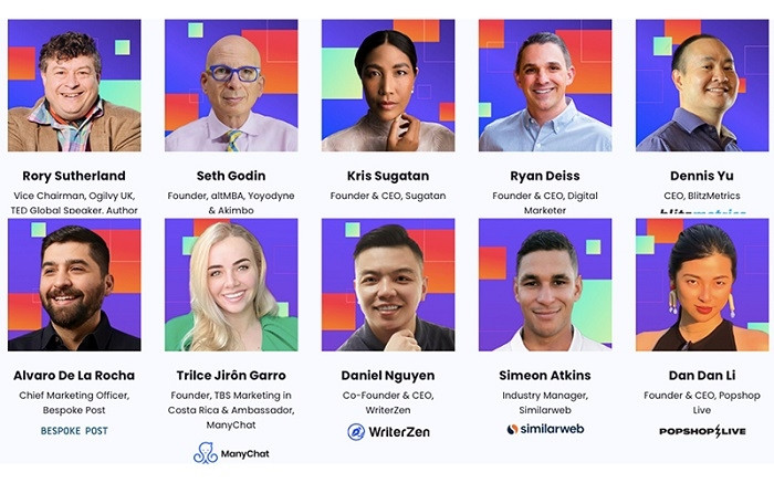 Daniel Nguyen (second row, middle) and other speakers at the Ad World Conference 2021