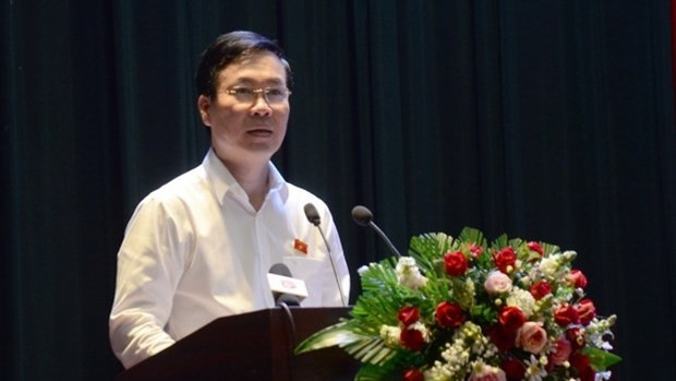 Politburo member and Permanent Member of the Party Central Committee’s Secretariat Vo Van Thuong speaking at the event (Photo: VNA)
