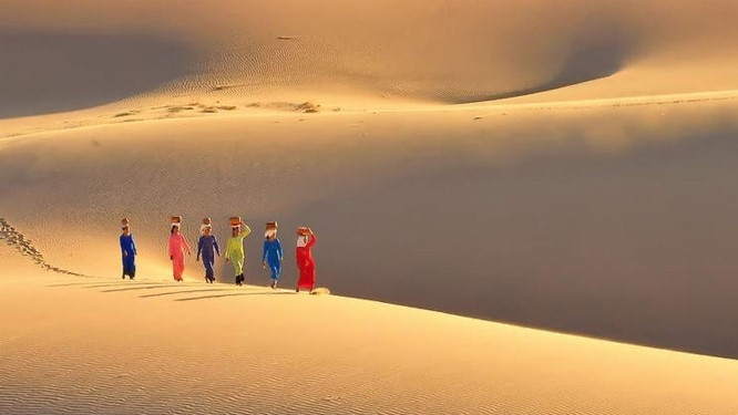 Nam Cuong red sand dune in Ninh Thuan province 