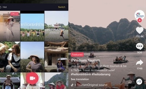  A tourism promotion programme about Vietnam via TikTok. 
