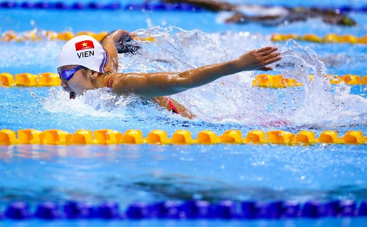 This is the third time that Vietnamese swimmer Nguyen Thi Anh Vien has booked her place in the Olympic arena.
