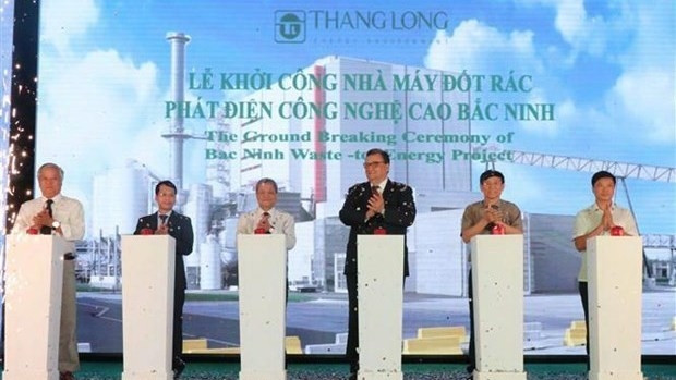 At the groundbreaking ceremony (Source: VNA)