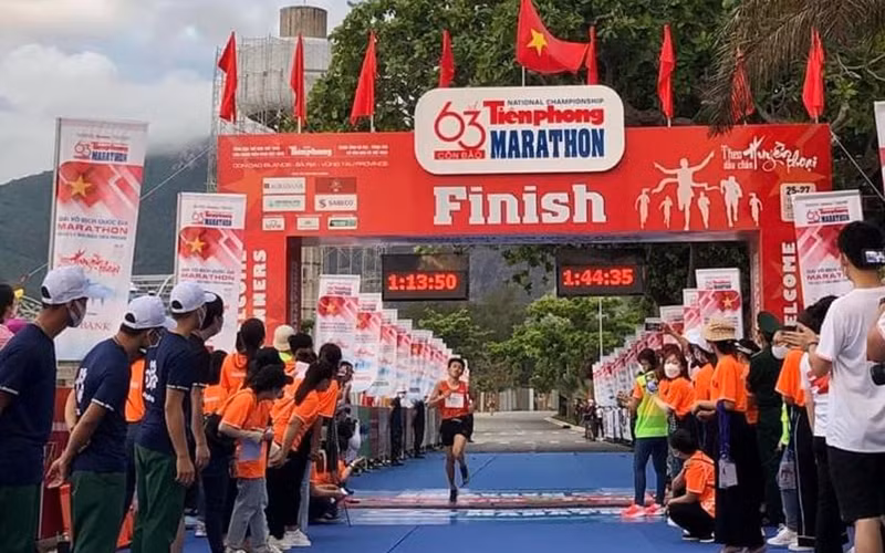 At the Tien Phong National Marathon Championship 2022 