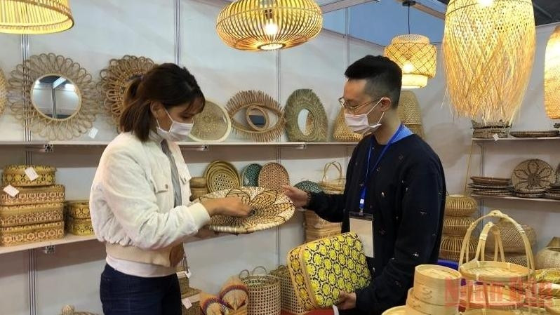 A pavilion at Hanoi Gift Show 2021 (Photo: NDO/Nguyen Trang)