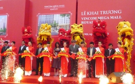 At the ribbon-cutting ceremony