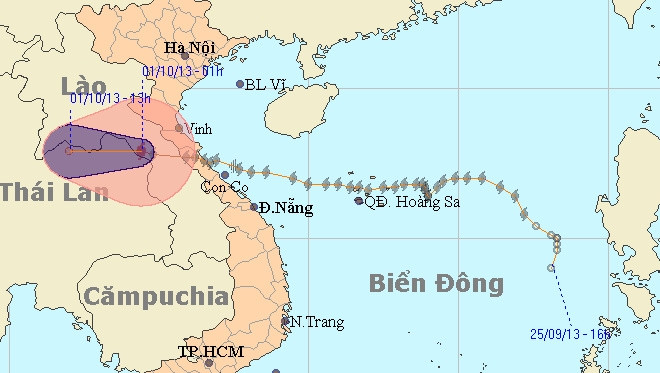 The projected path of the storm (Credit: NCHMF)