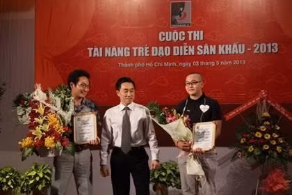 The two gold prize winners at the awards ceremony