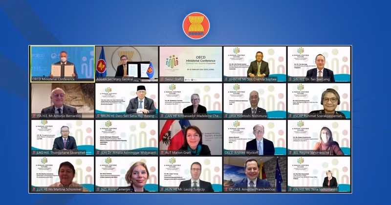 The virtual conference between ASEAN and OECD (Photo: asean.org)