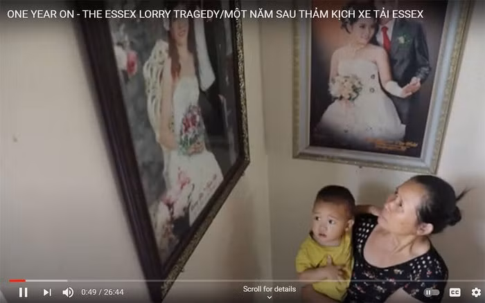 A scene from the film "One year on the Essex lorry tragedy". (Photo: screenshots)