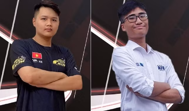 Vietnamese sim racers Dang Ho Gia Huy and Le Hoang Vinh Long. (Photo: VIRESA)