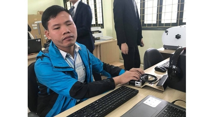 An IT training course for the blind in Vietnam. (Photo: Tien Phong Newspaper)