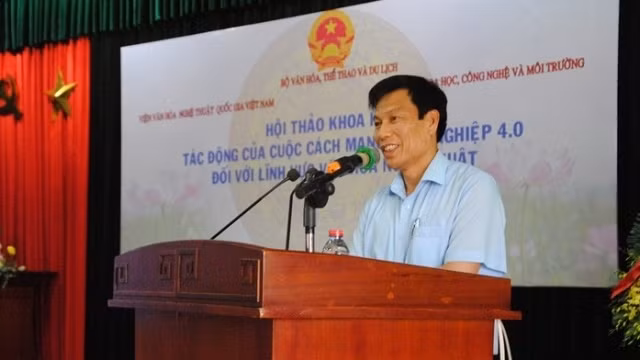 Minister of Culture, Sports and Tourism Nguyen Ngoc Thien speaks at the event. (Photo: baovanhoa.vn)