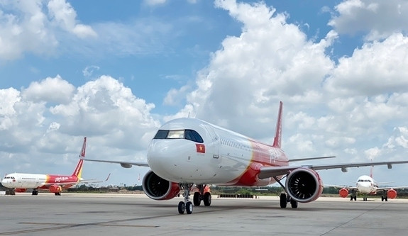 Vietjet has prepared for the resumption of regular international flights. (Photo: VNA)