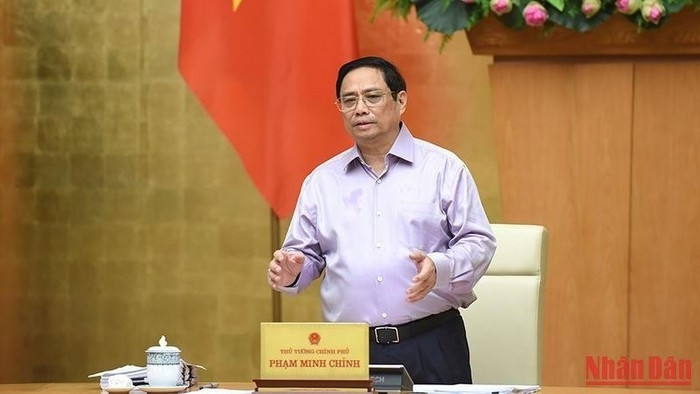 PM Pham Minh Chinh speaks at the meeting. (Photo: NDO)