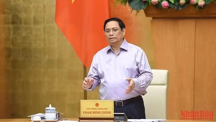 PM Pham Minh Chinh speaks at the meeting. (Photo: NDO)