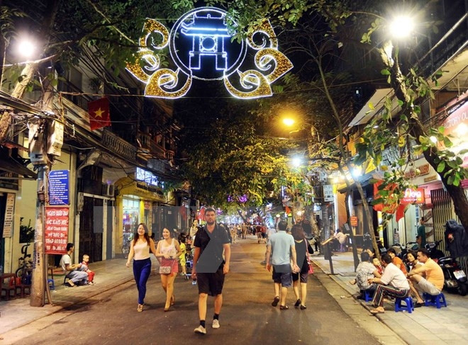 The walking space in Hanoi's Old Quarter