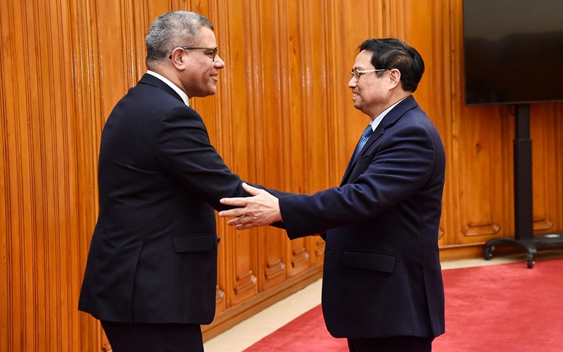 Prime Minister Pham Minh Chinh and Alok Kumar Sharma, British Cabinet Minister and President for COP26 (Photo: TRAN HAI/NDO)