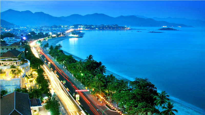 Charming beauty of Nha Trang beach, Khanh Hoa province 