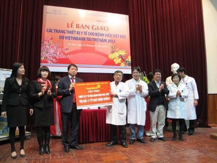 At the handing-over ceremony