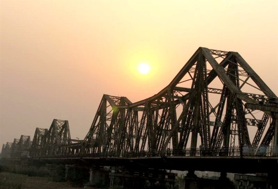 The Long Bien Bridge 