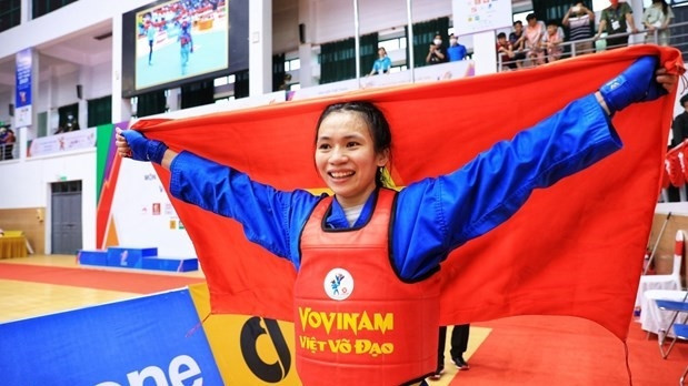Vietnamese vovinam martial artist Le Thi Hien (Photo: VNA)