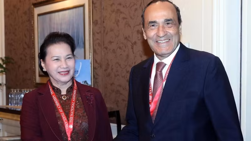 National Assembly Chairwoman Nguyen Thi Kim Ngan and Speaker of the Moroccan House of Representatives Habib El Malki (Photo: VNA)