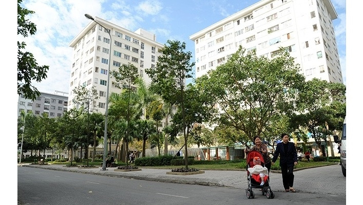 A social housing complex in the Dang Xa urban area, Gia Lam District, Hanoi. (Photo: NDO/DUC ANH)