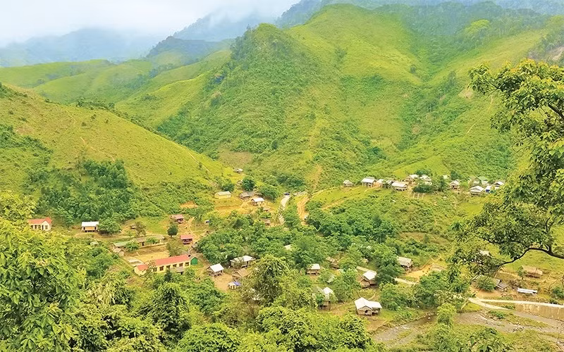 A corner of Do-Ta Vong village, Trong Hoa commune, Minh Hoa district, Quang Binh province.