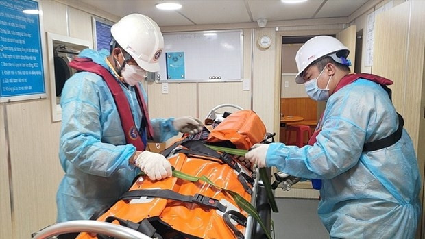 Sick Bangladeshi sailor saved in Khanh Hoa. (Photo: VNA)