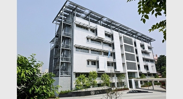 The Green One United Nations House in Hanoi was awarded the Platinum Lotus Certification by the Vietnam Green Building Council in May 2017. (Photo: UN in Vietnam)