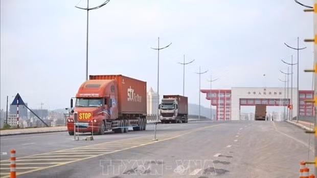 Mong Cai international border gate (Photo: VNA)