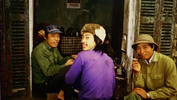 A shot taken of local people going about their daily lives