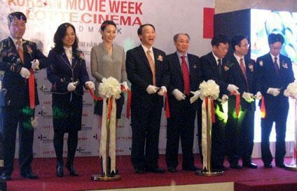 At the opening ceremony.