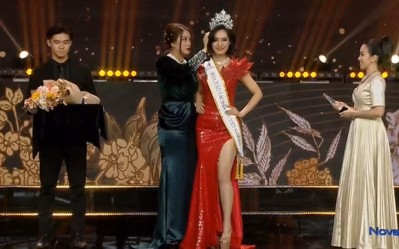 Film producer and actress Truong Ngoc Anh, head of the organising board of the contest to crown Nong Thuy Hang. (Screenshots)