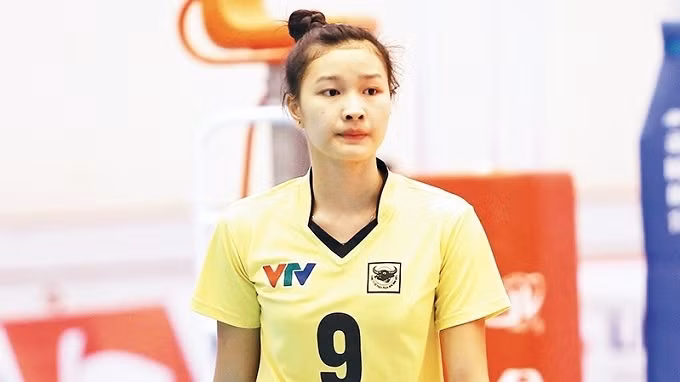Dang Thu Huyen, the talented hitter of the Vietinbank club.