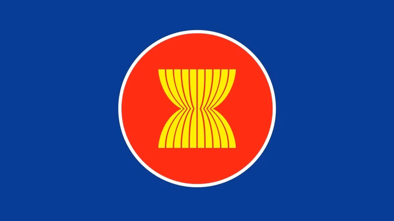 The flag of ASEAN